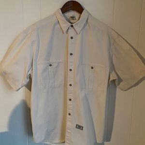 Levi’s 1992 Vintage Beige Short Sleeve Shirt Size is Medium.  RARE